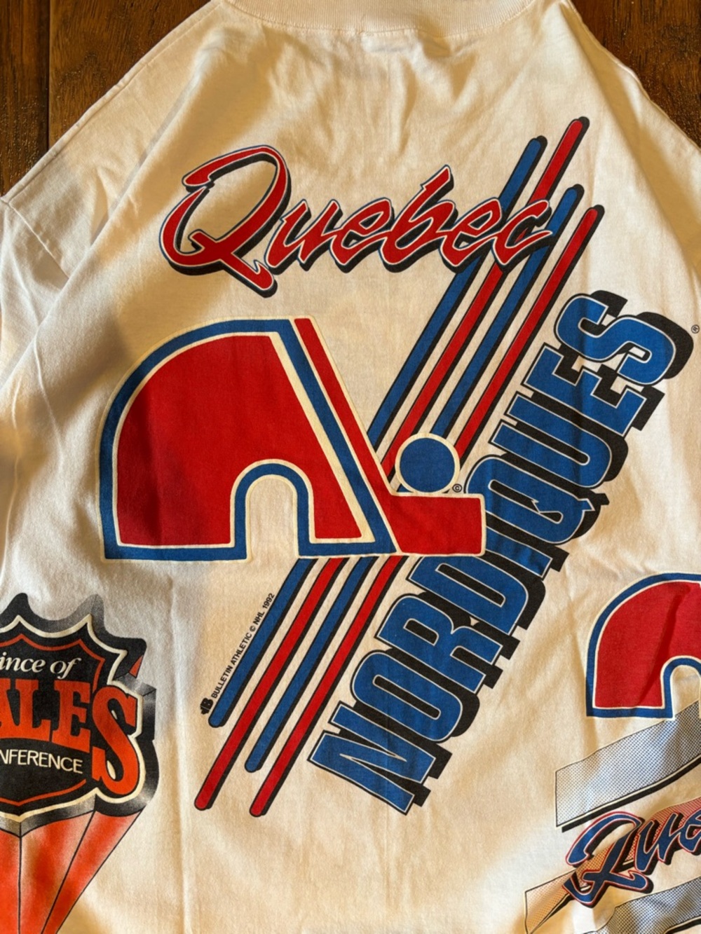 Vintage 1992 Quebec Nordiques Bulletin AOP Shirt - Picture 9 of 14